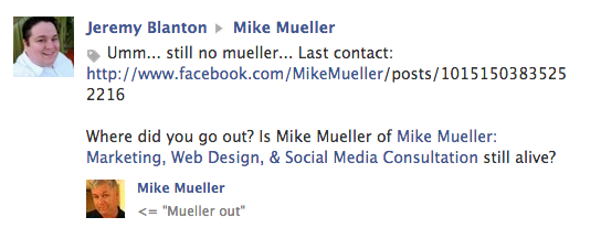 Mueller OUT