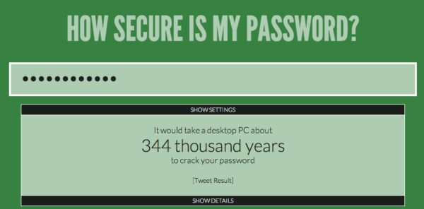 Testing my password