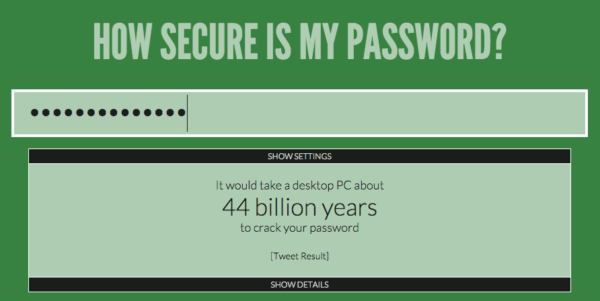 how secure is my password?