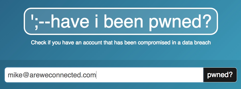 Have I been Pwned website