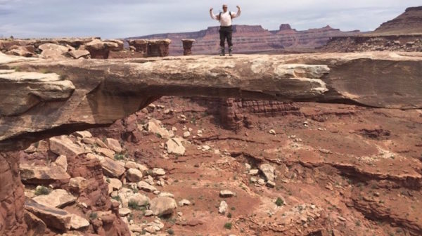 Mike Mueller on Muscleman Arch in Moab